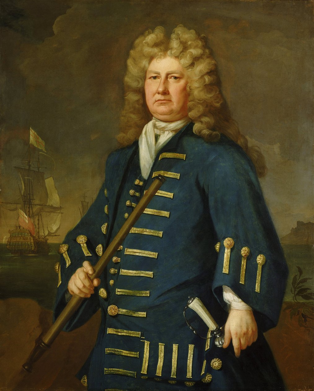 Portræt af Sir Cloudesley Shovell af Michael Dahl