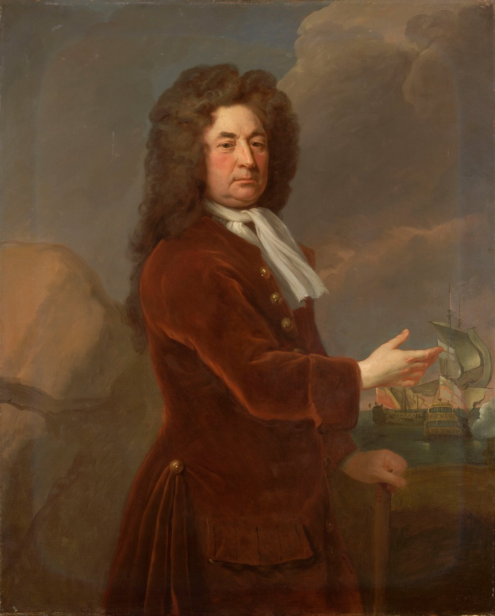 Kontreadmiral Sir William Whetstone (d.1711), slutningen af det 17. til begyndelsen af det 18. århundrede (olie på lærred) af Michael Dahl