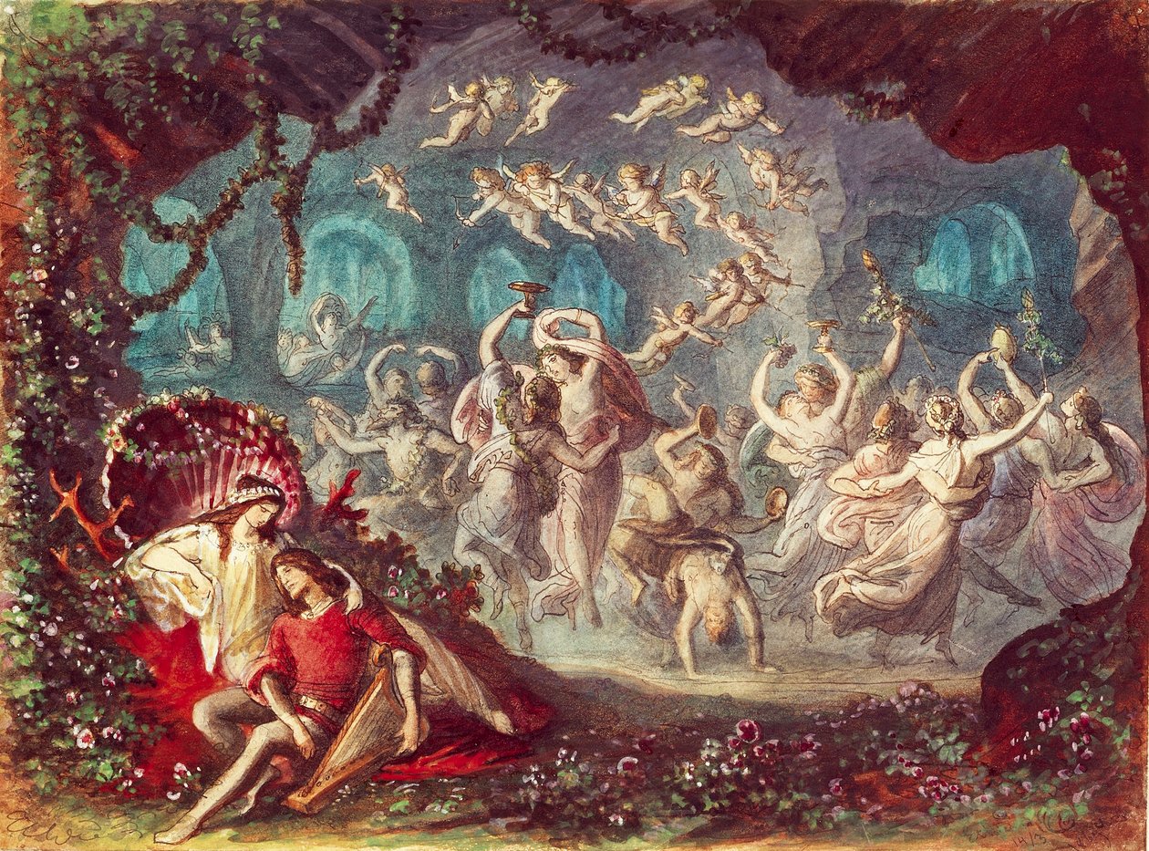 Monaco, Scenografi til Tannhauser-forestilling af Richard Wagner på Münchens nationalteater af Michael Echter