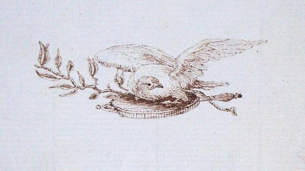 Tegning fra Michael Faradays scrapbog (pen & blæk på papir) af Michael Faraday