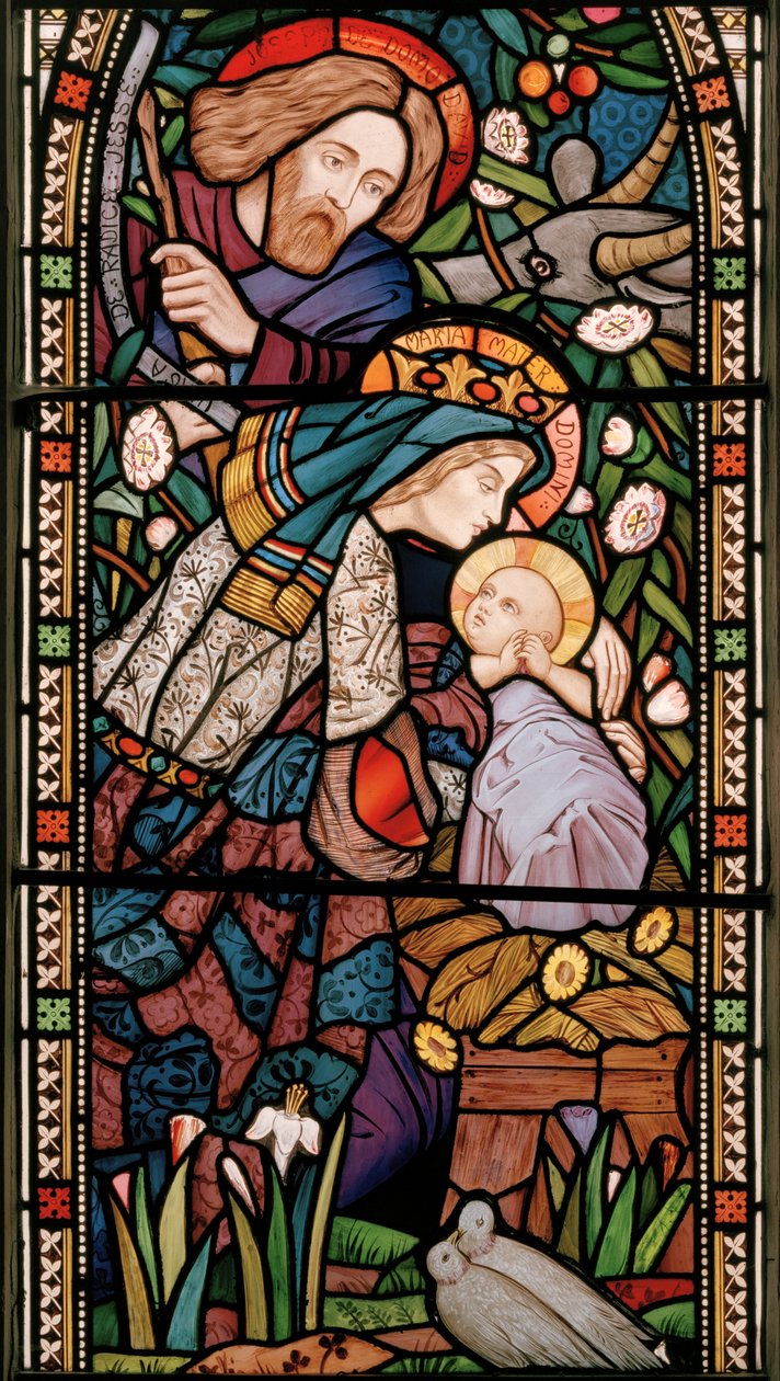 Nativity, ca. 1860 (farvet glas) af Michael Frederick Halliday