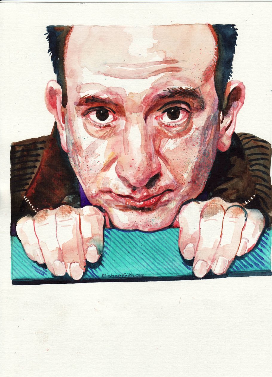 Armando Iannucci (akvarel) af Michael Frith