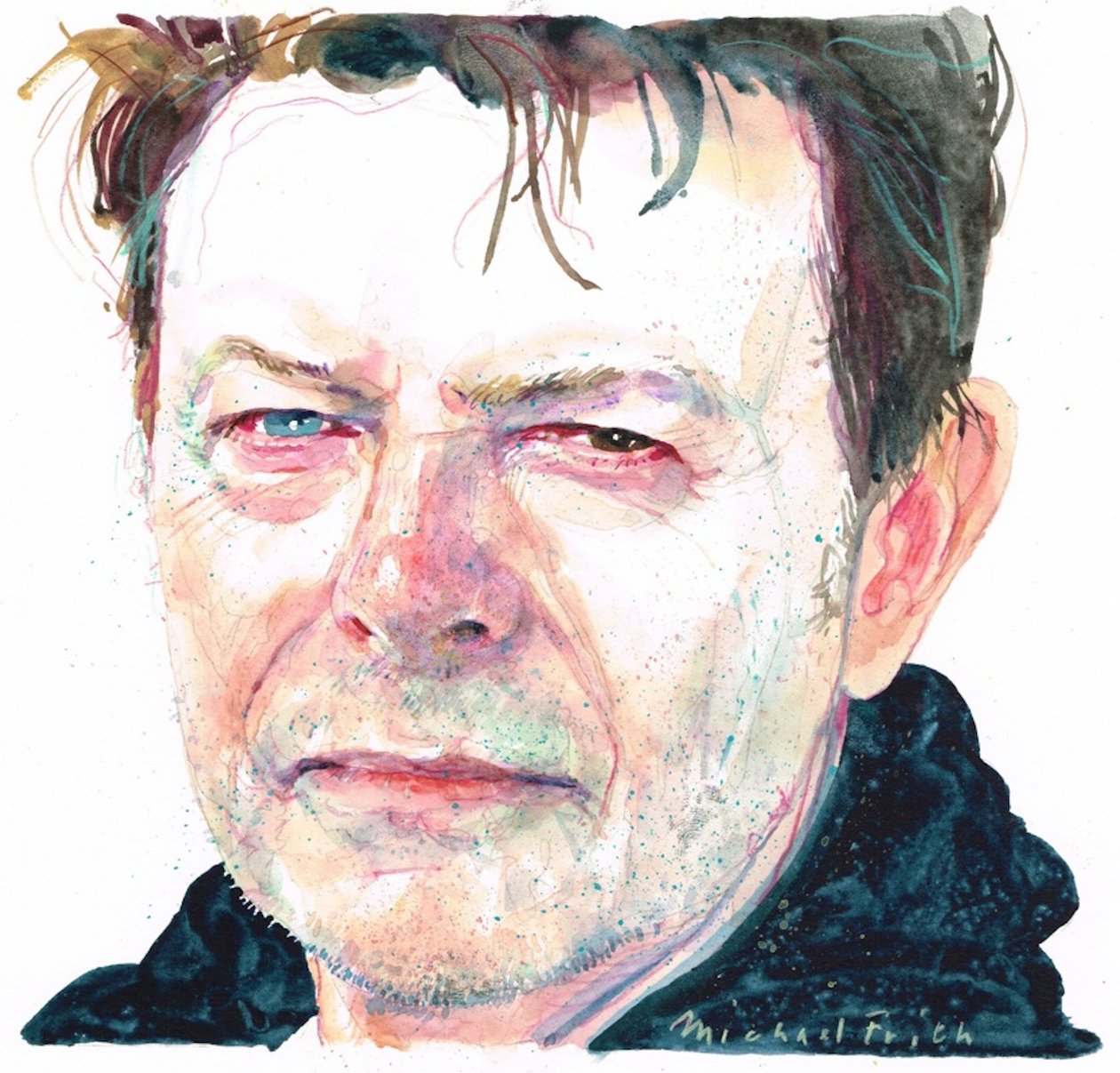David Bowie (akvarel) af Michael Frith