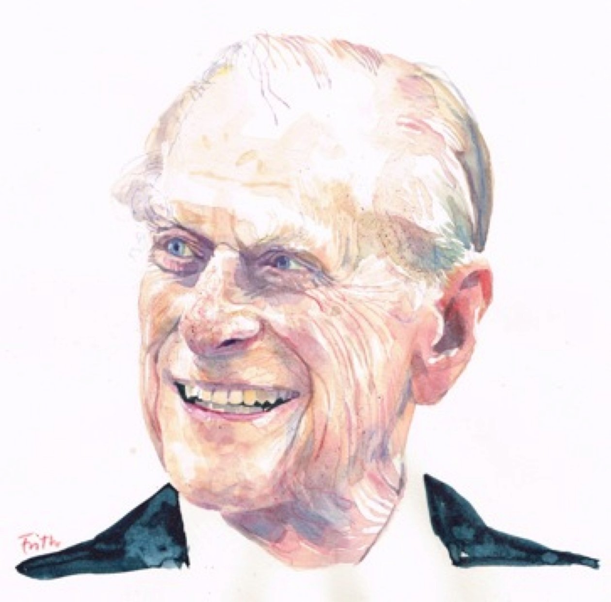 Prins Philip, hertug af Edinburgh (akvarel) af Michael Frith