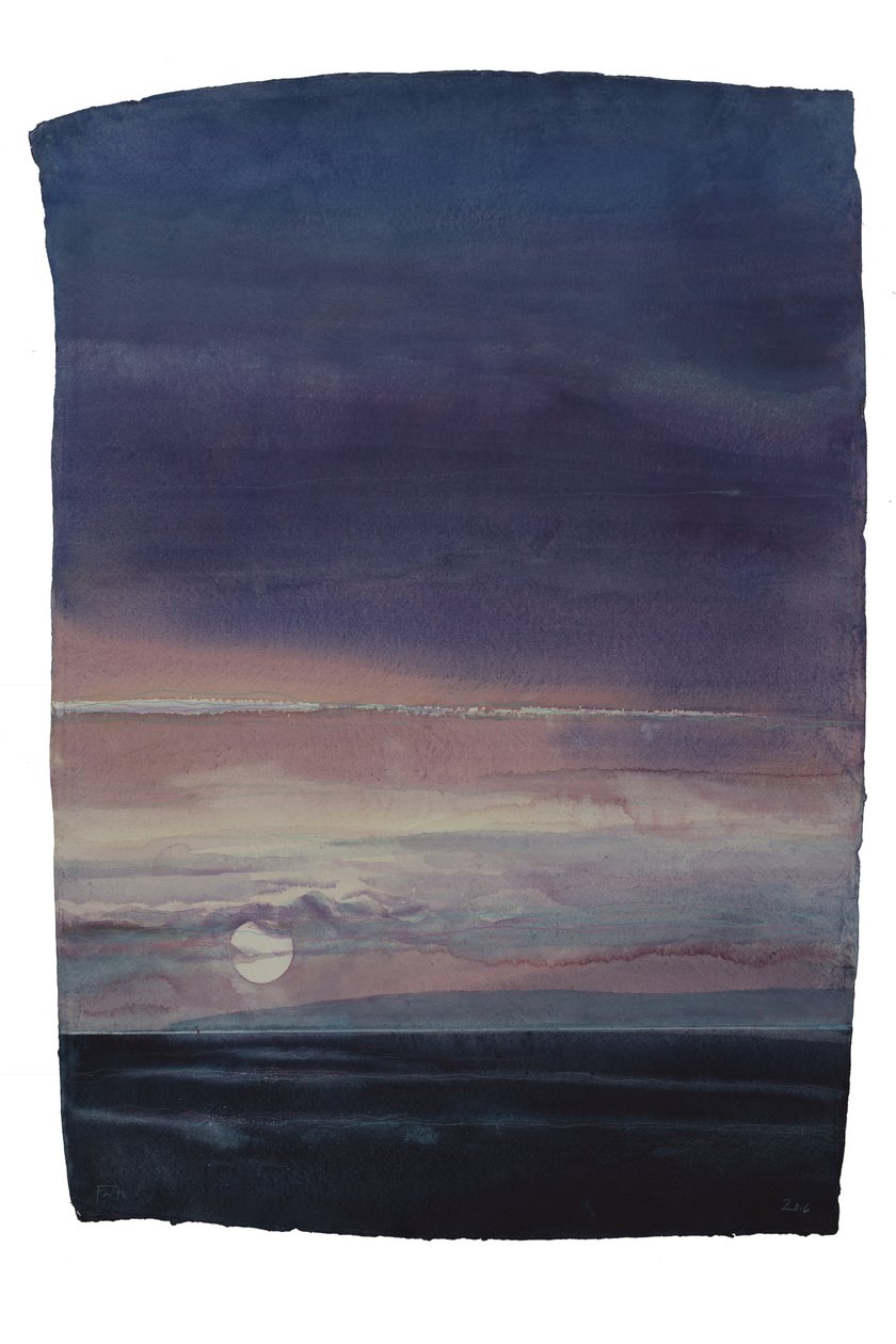 Solnedgang over øen af Michael Frith