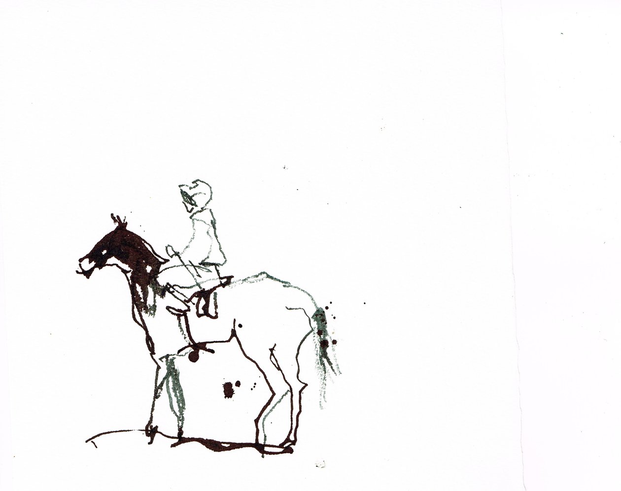 Uden titel, 2018 (akvarel på papir) af Michael Frith