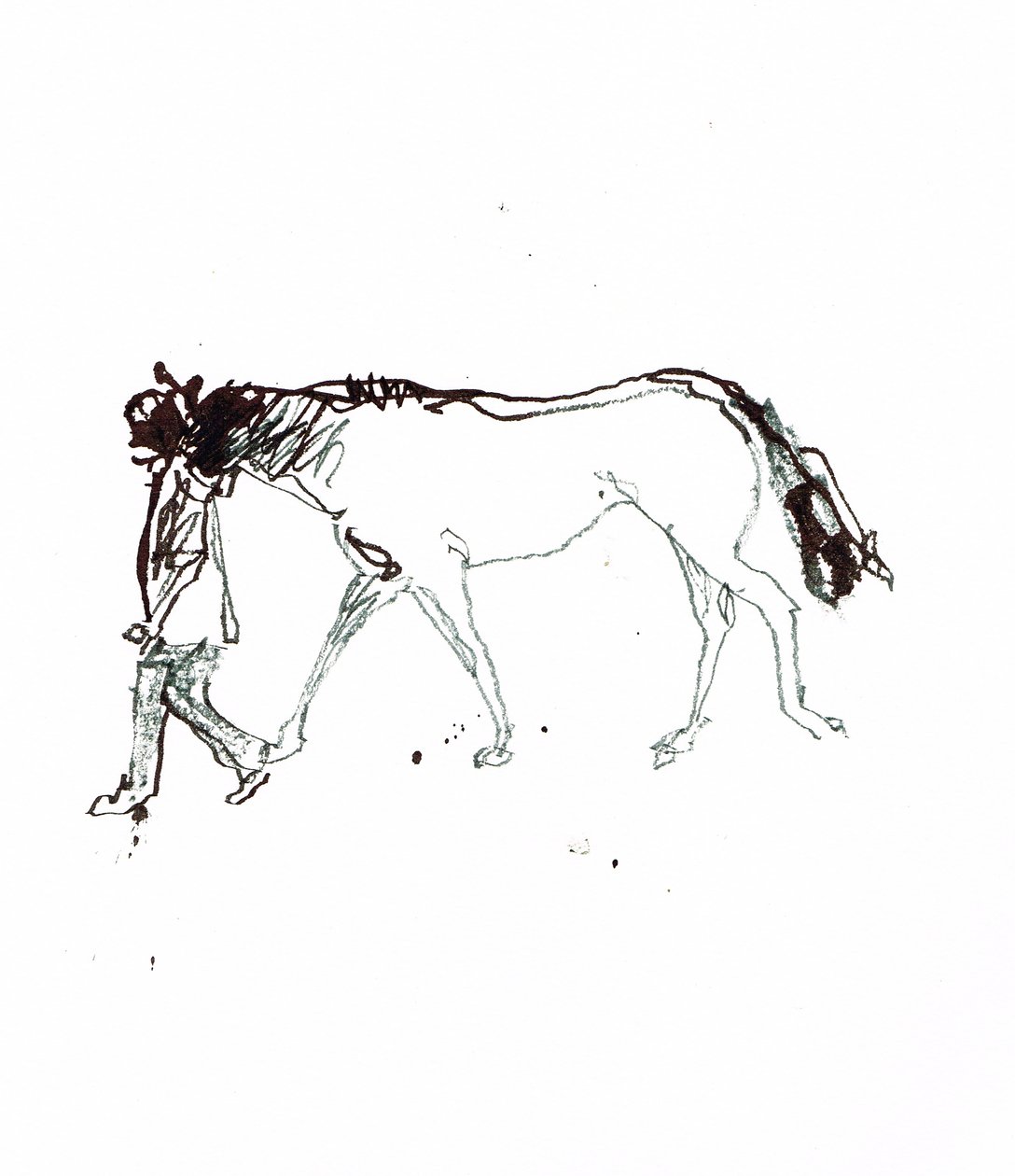 Uden titel, 2018 (akvarel på papir) af Michael Frith