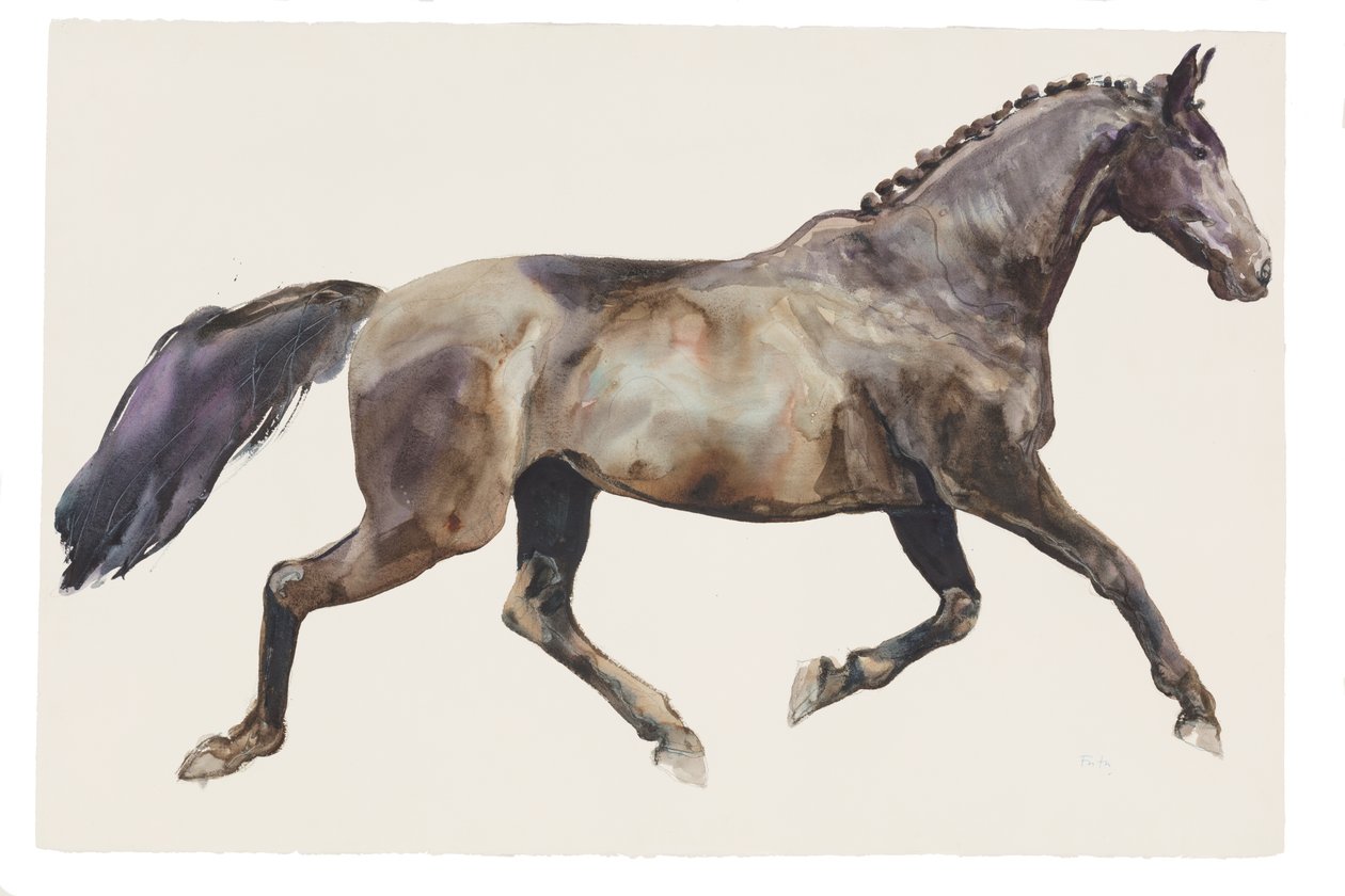 Nimetön, 2018 (akvarelli paperille) af Michael Frith