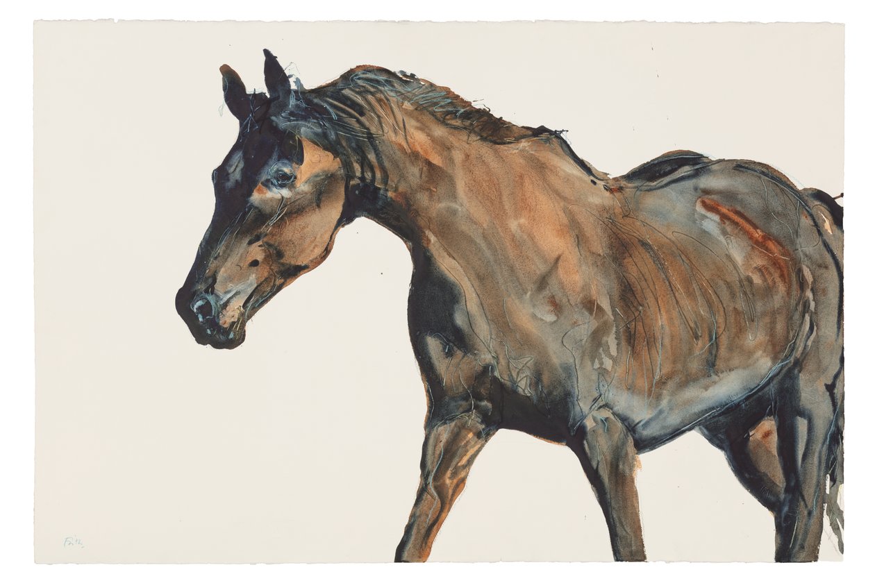 Uden titel, 2018 (akvarel på papir) af Michael Frith
