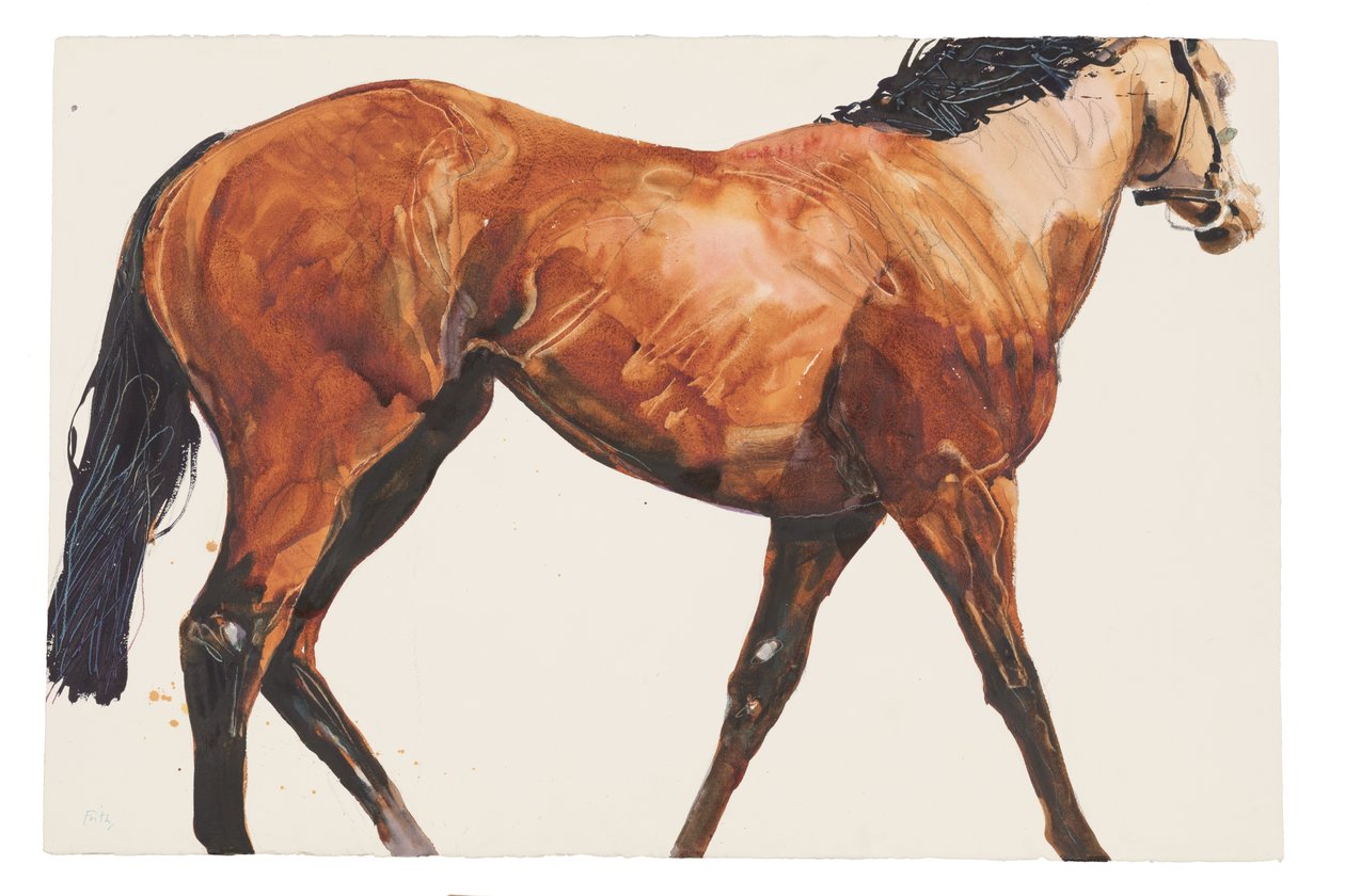 Nimetön, 2018 (akvarelli paperille) af Michael Frith
