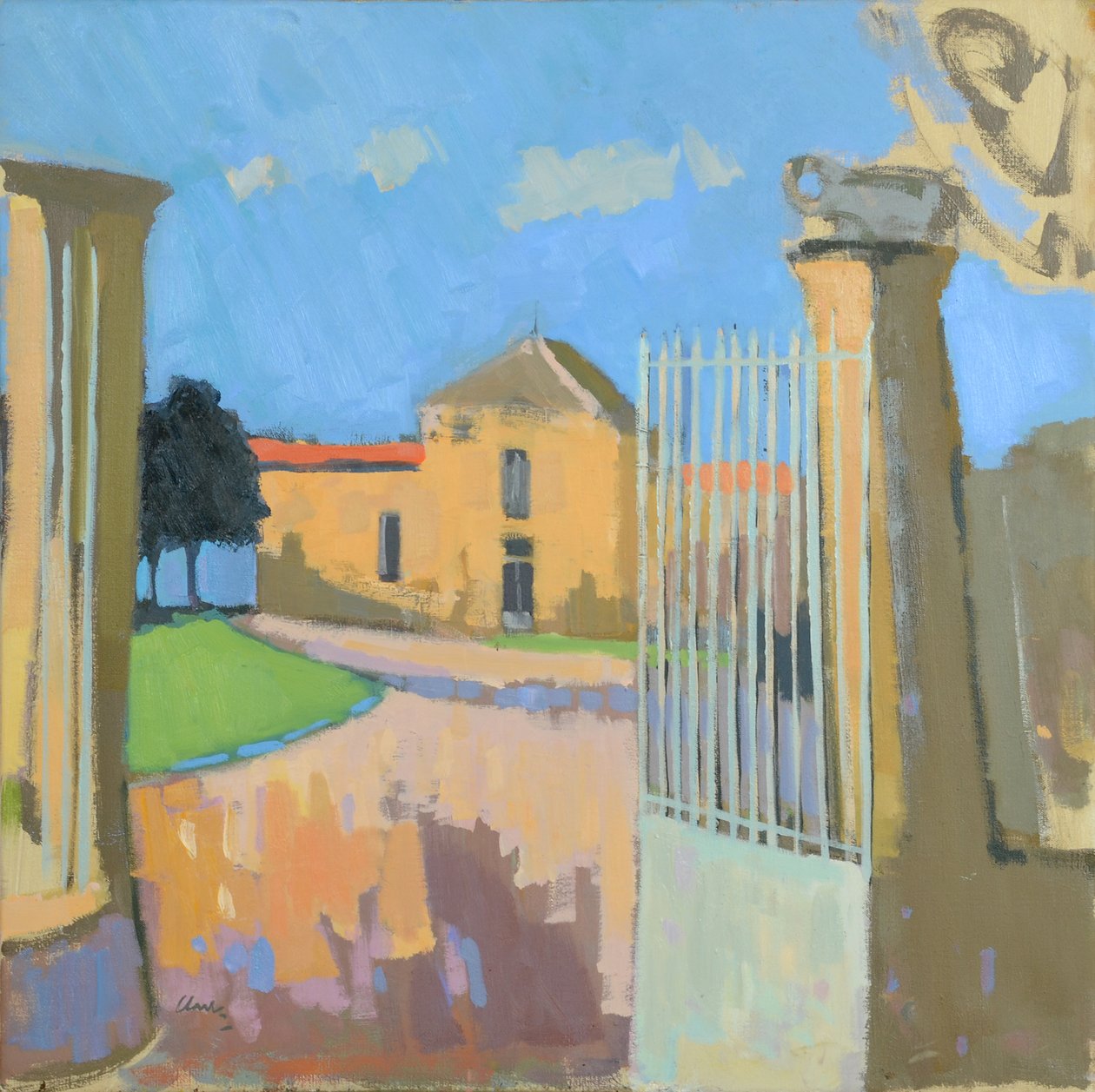 Bages, Frankrig, 2017 (olie på linned) af Michael G. Clark
