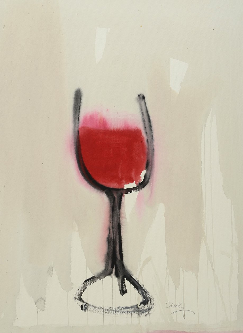 Claret, 2016 (akvarel på papir) af Michael G. Clark