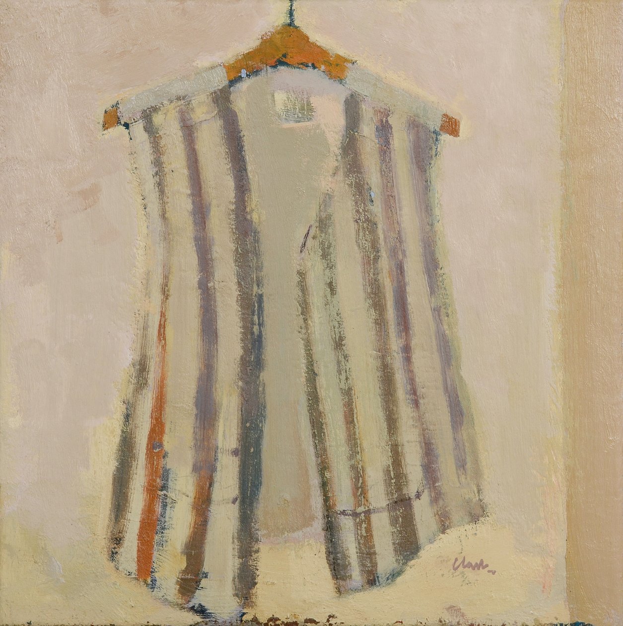 Italiensk silkevest, 2017 (olie på linned) af Michael G. Clark