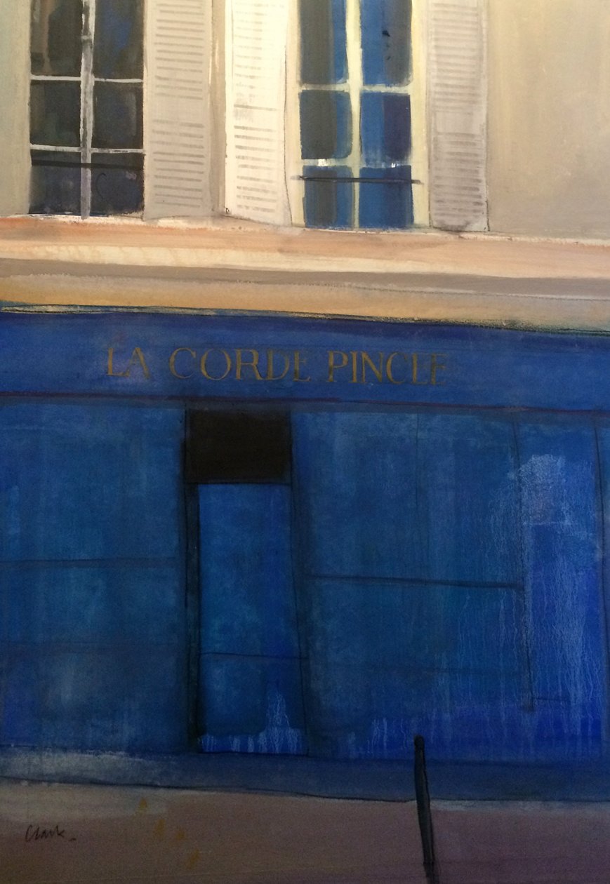 La Corde Pincée, 2015 (akvarel på papir) af Michael G. Clark
