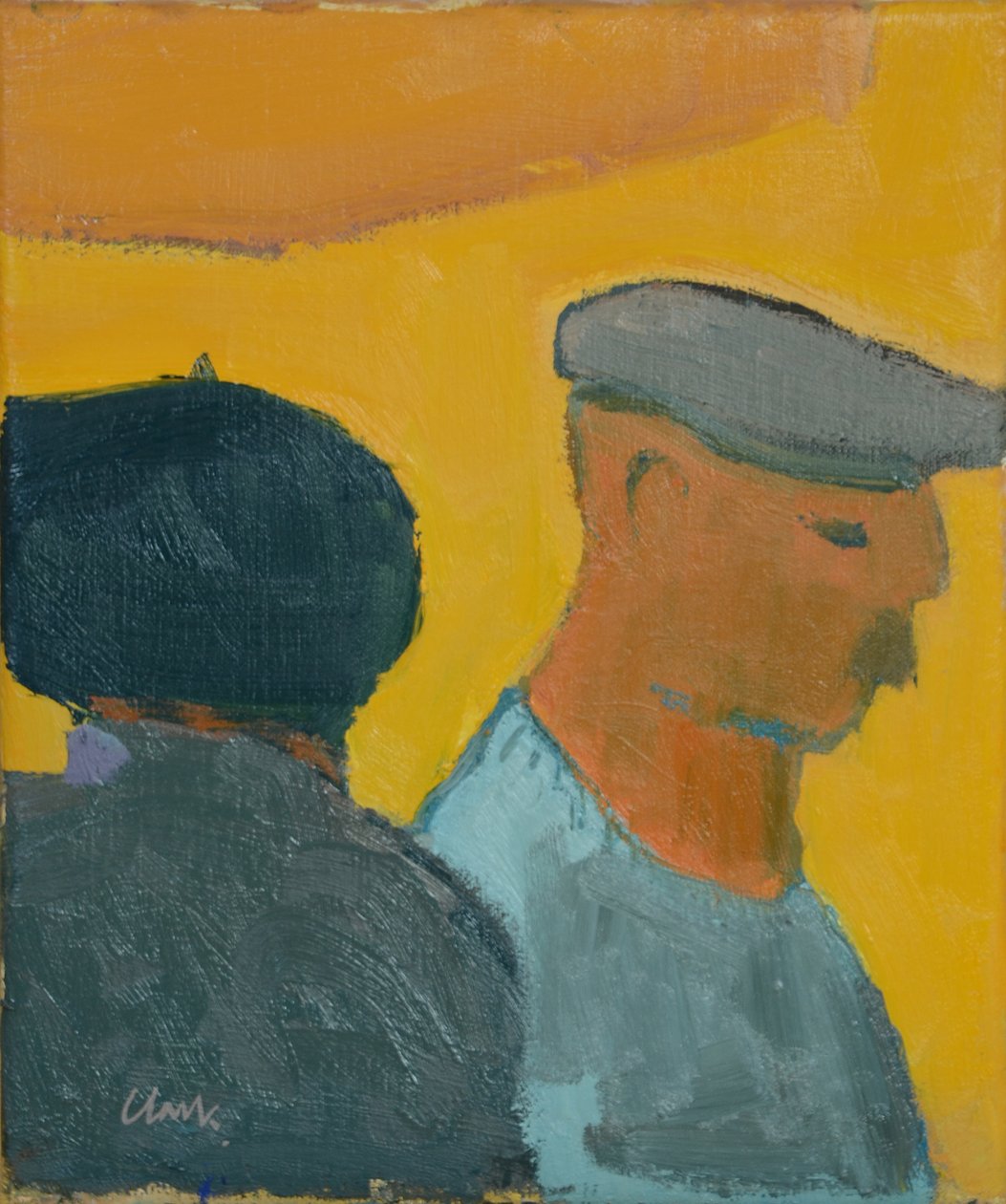 Markedsdag, 2017 (olie på linned) af Michael G. Clark