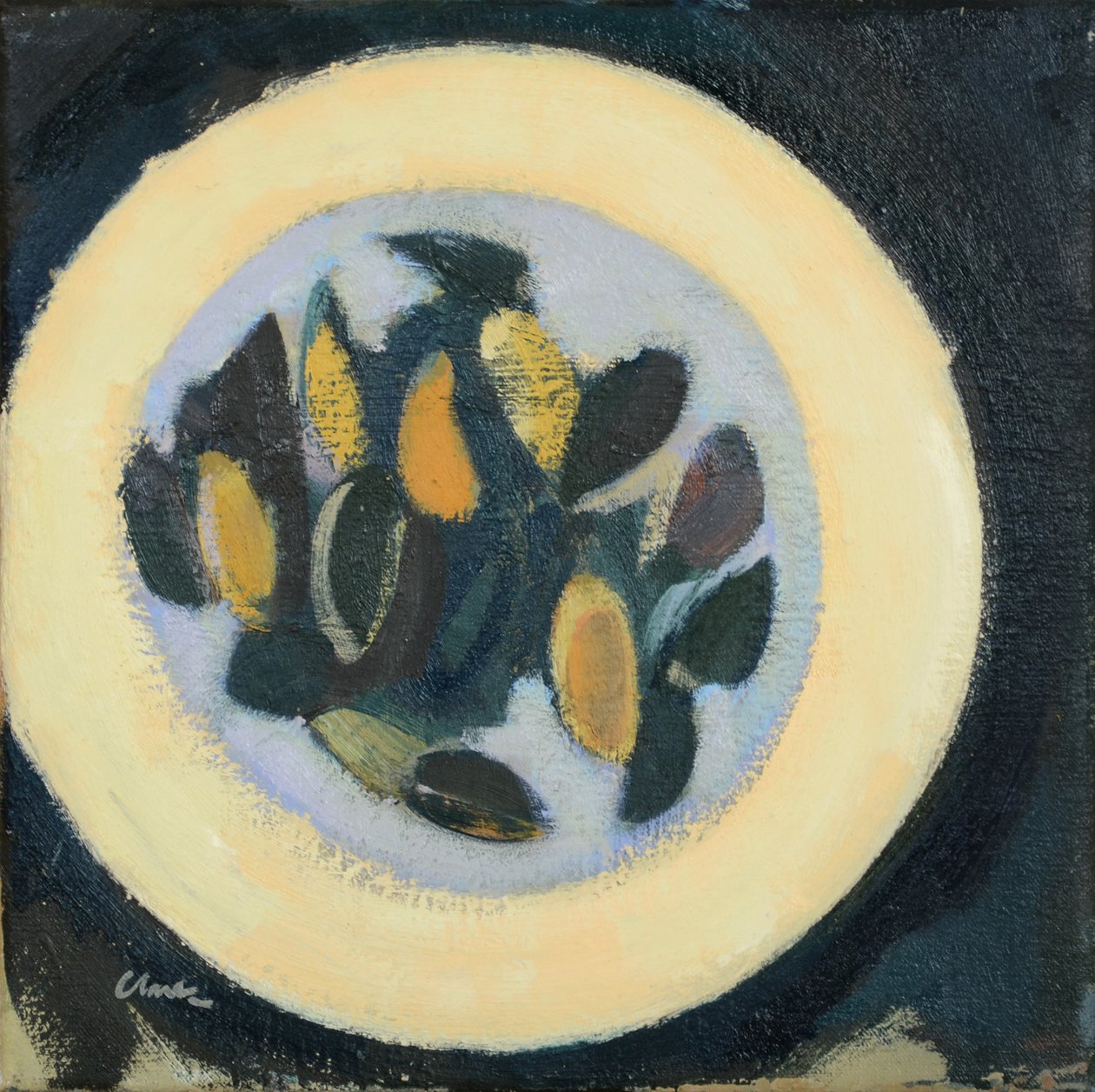 Moules, 2017 (olie på linned) af Michael G. Clark