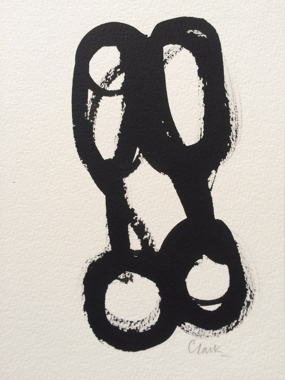 Salut, 2016 (blæk på papir) af Michael G. Clark