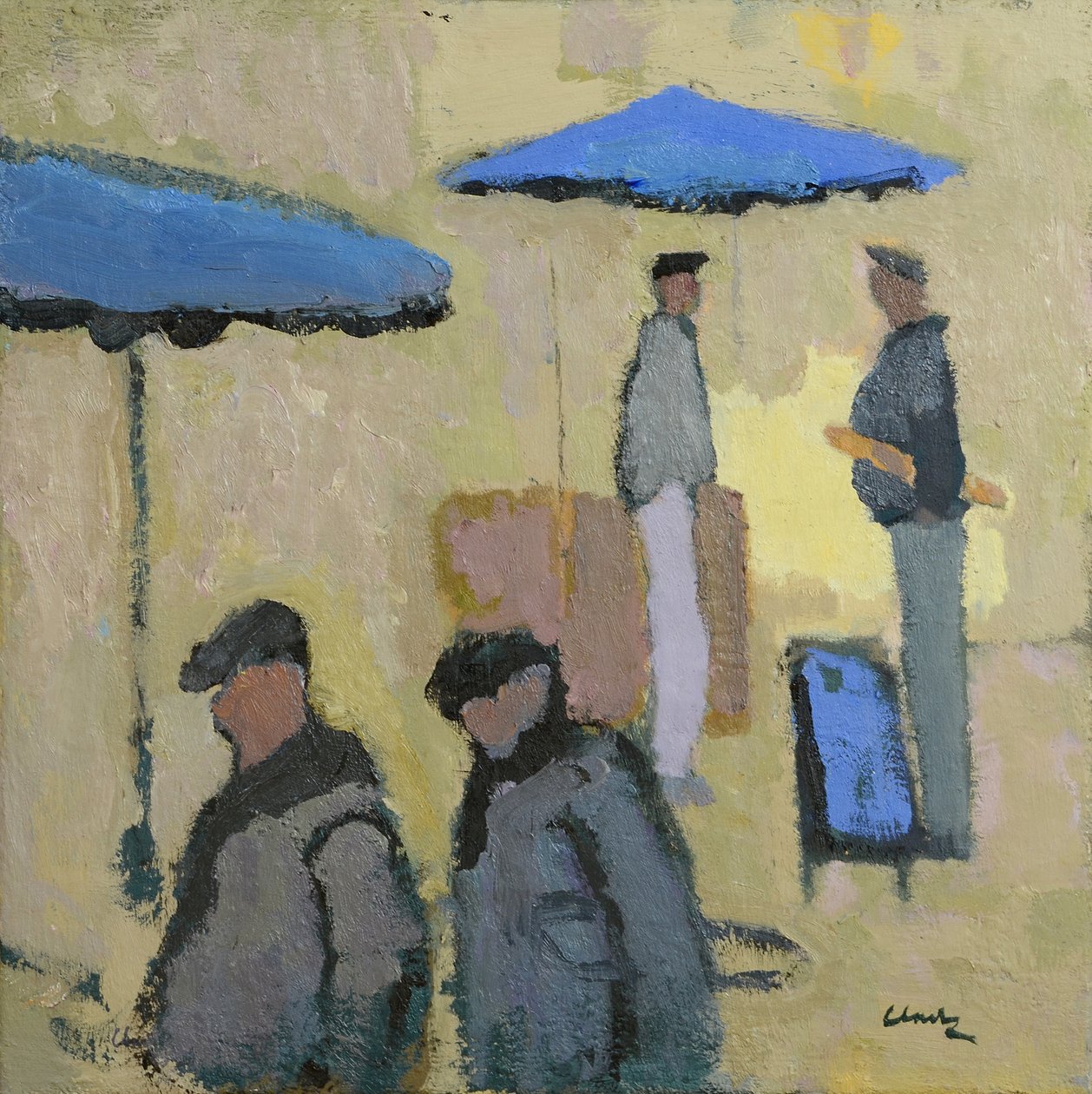Tirsdag er markedsdag, 2016 (olie på linned) af Michael G. Clark