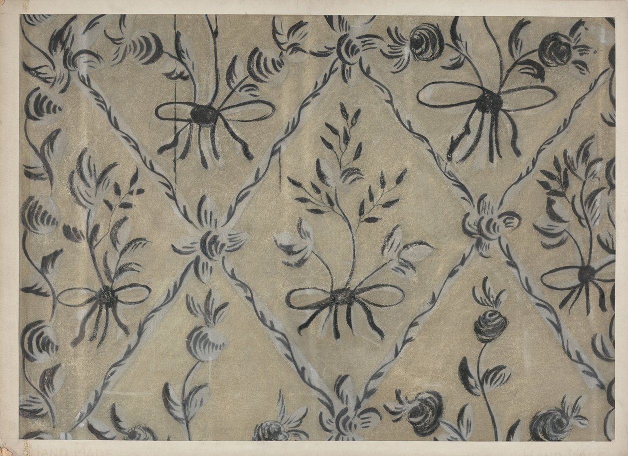 Fri hånddekoreret væg, ca. 1939. af Michael Lauretano