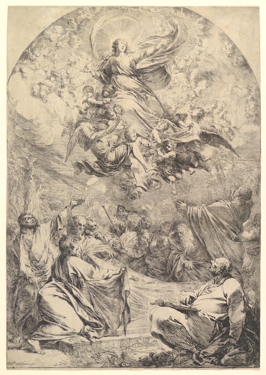 Jomfruens antagelse, 1683. af Michael Lucas Leopold Willmann