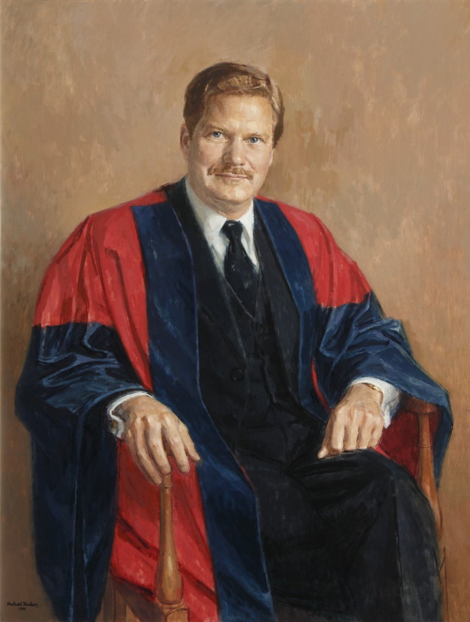 Keith Broadwell Griffin, præsident for Magdalen College (olie på lærred) af Michael Noakes