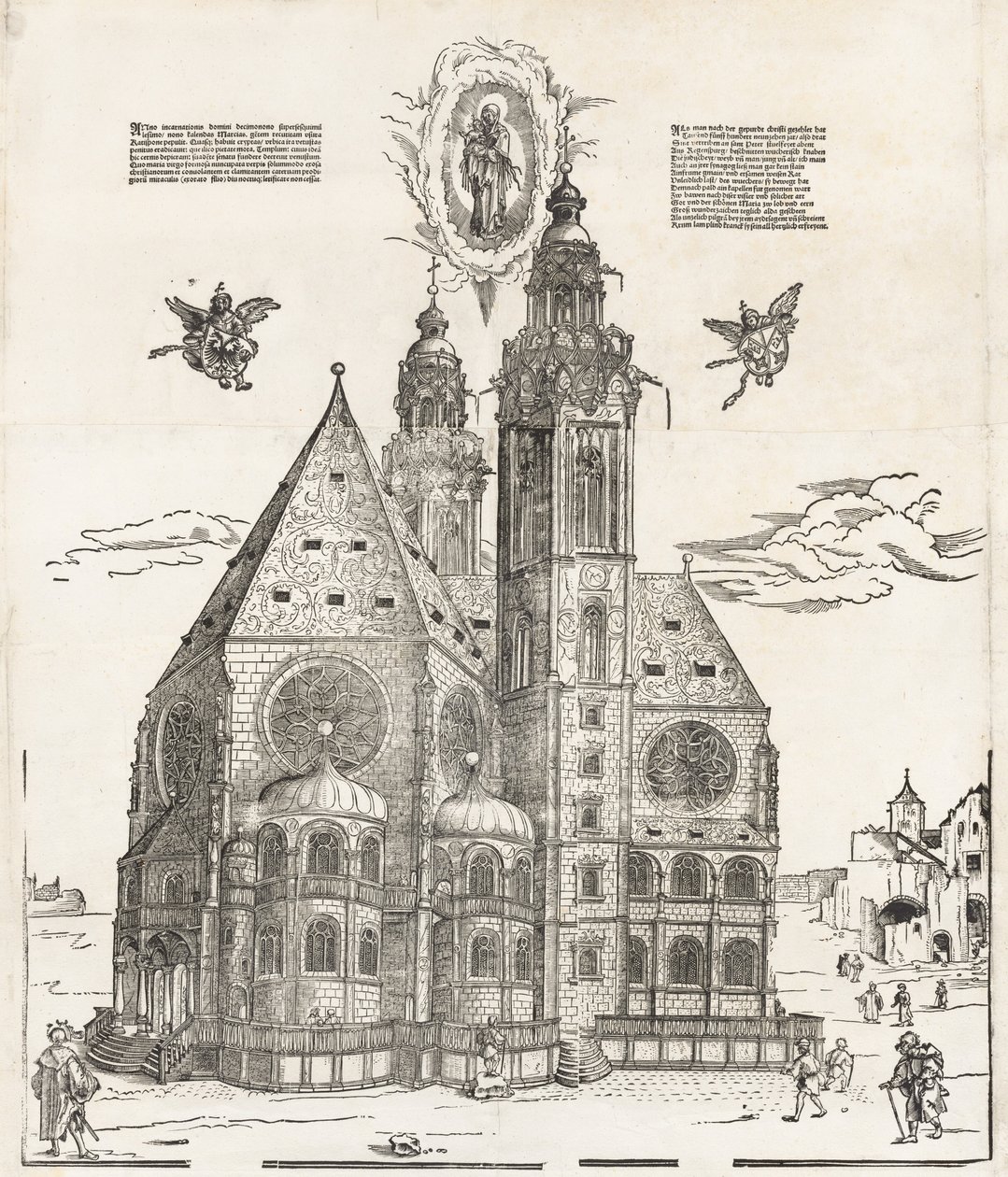 Den smukke jomfrus nye kirke i Regensburg af Michael Ostendorfer