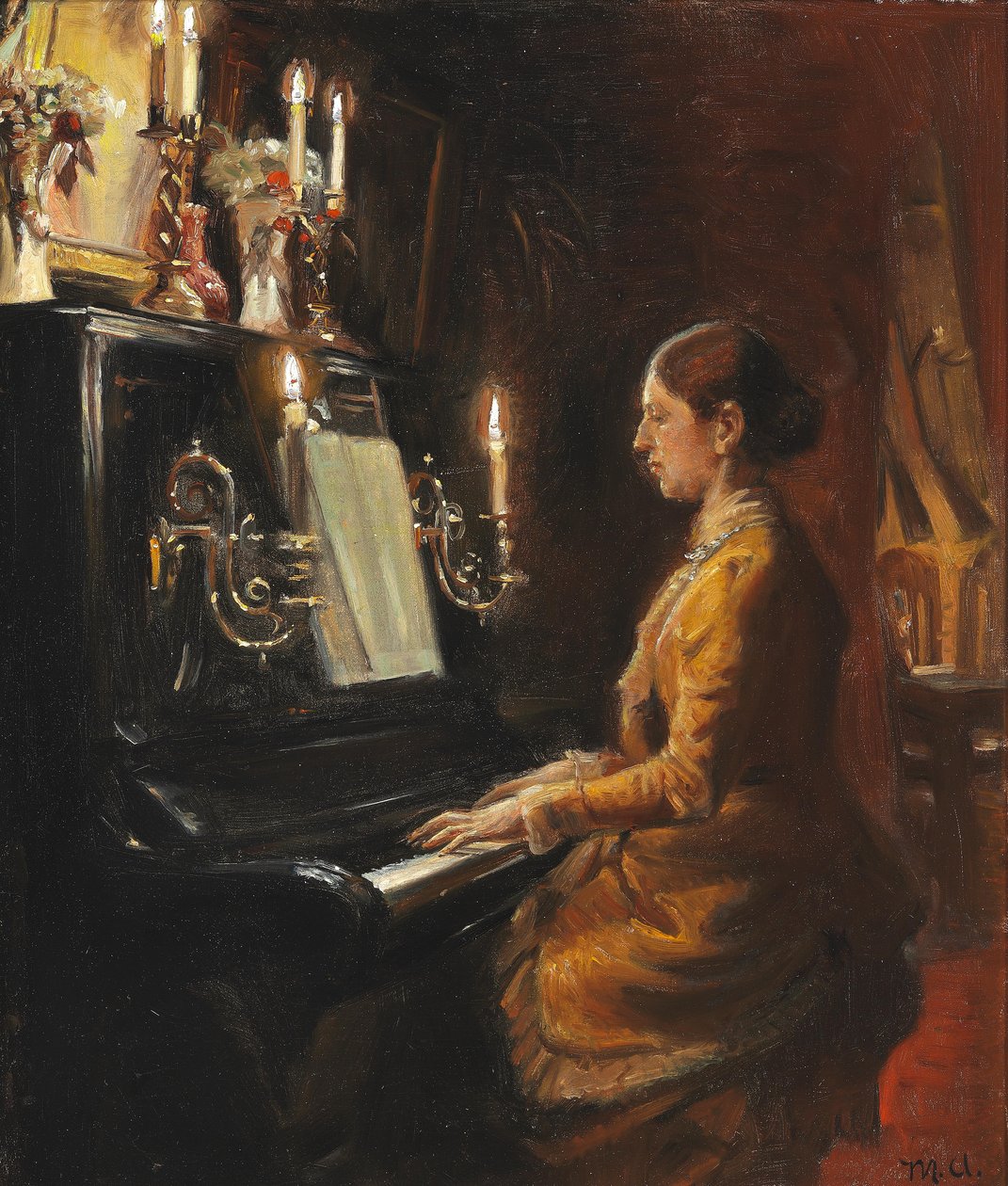 Anna ved klaveret. af Michael Peter Ancher