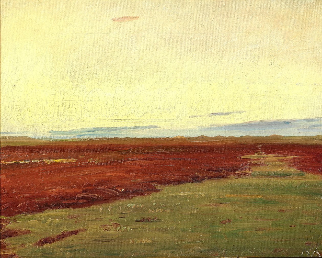 Sunset over Brovandene, at Skagen. af Michael Peter Ancher