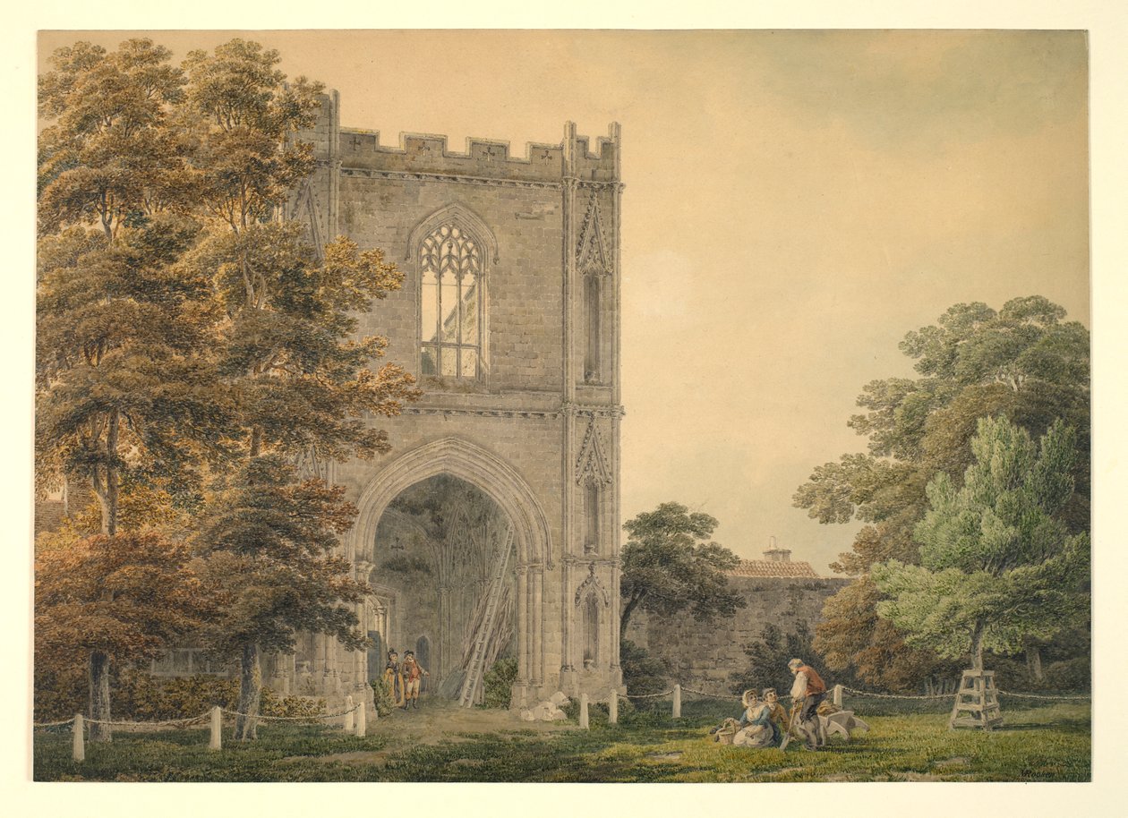 Ruined Gateway at the Abbey, Bury St Edmunds, 1788-1801 af Michael Rooker