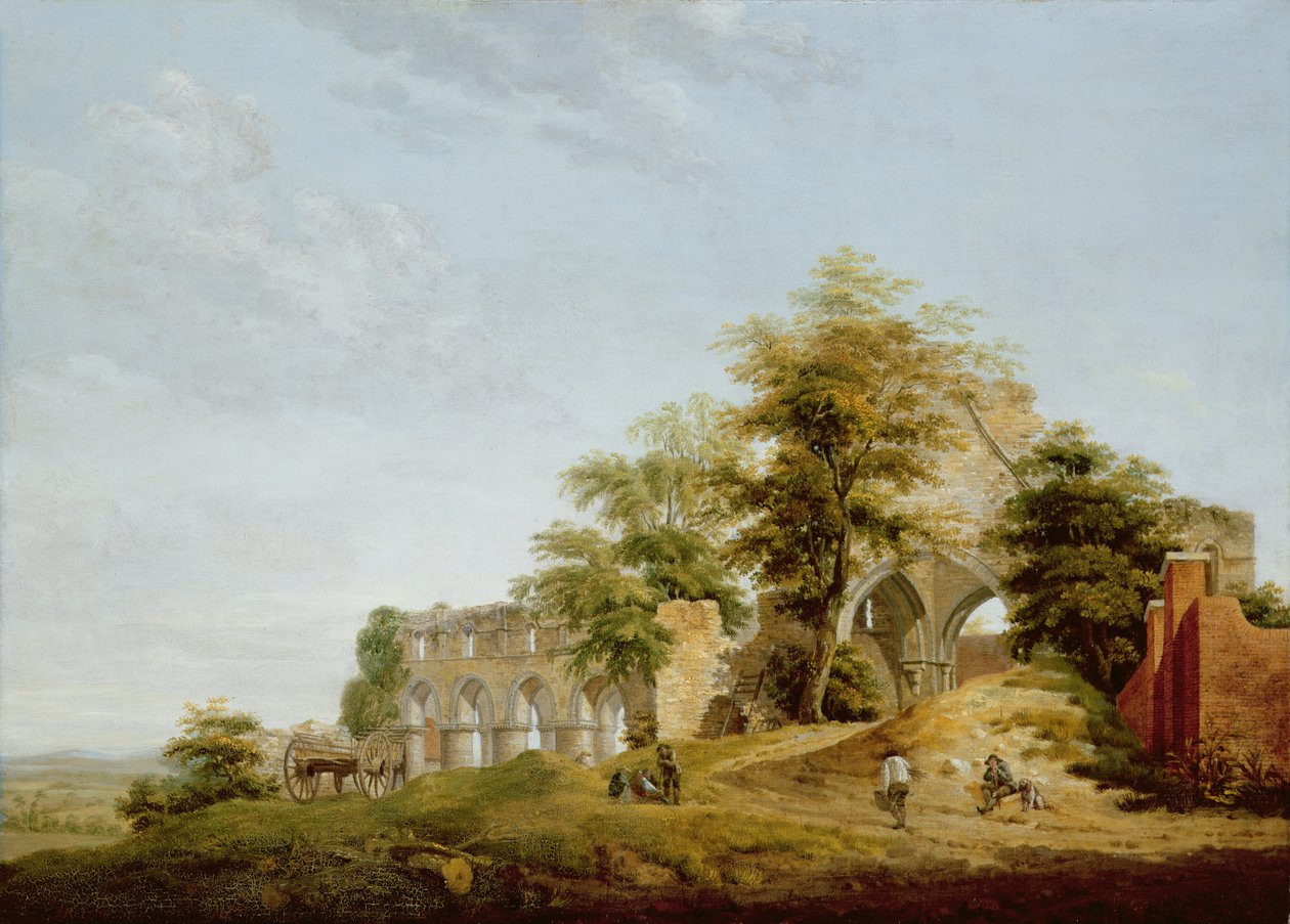 Ruinerne af Buildwas Abbey, 1770 af Michael Rooker