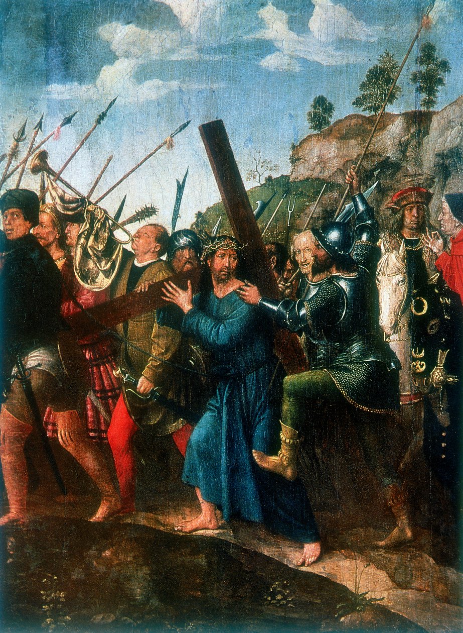 Jesus på vej til Golgata, slutningen af det 15. tidlige 16. århundrede af Michael Sittow