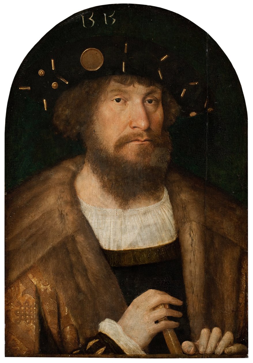 Portræt af Kong Christian II af Danmark 1481-1559, 1514 eller 1515 af Michael Sittow