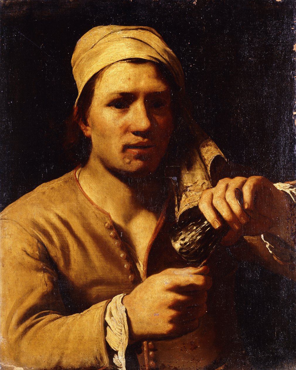 En ung mand i en turban med en Roemer: The Fingernail Test, af Michael Sweerts