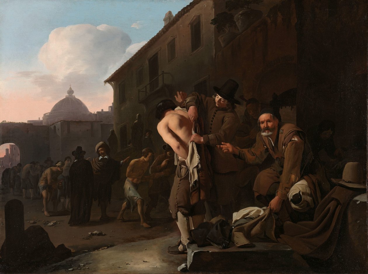 Beklædning af de nøgne Påklædning af nøgenbilleder af Michael Sweerts