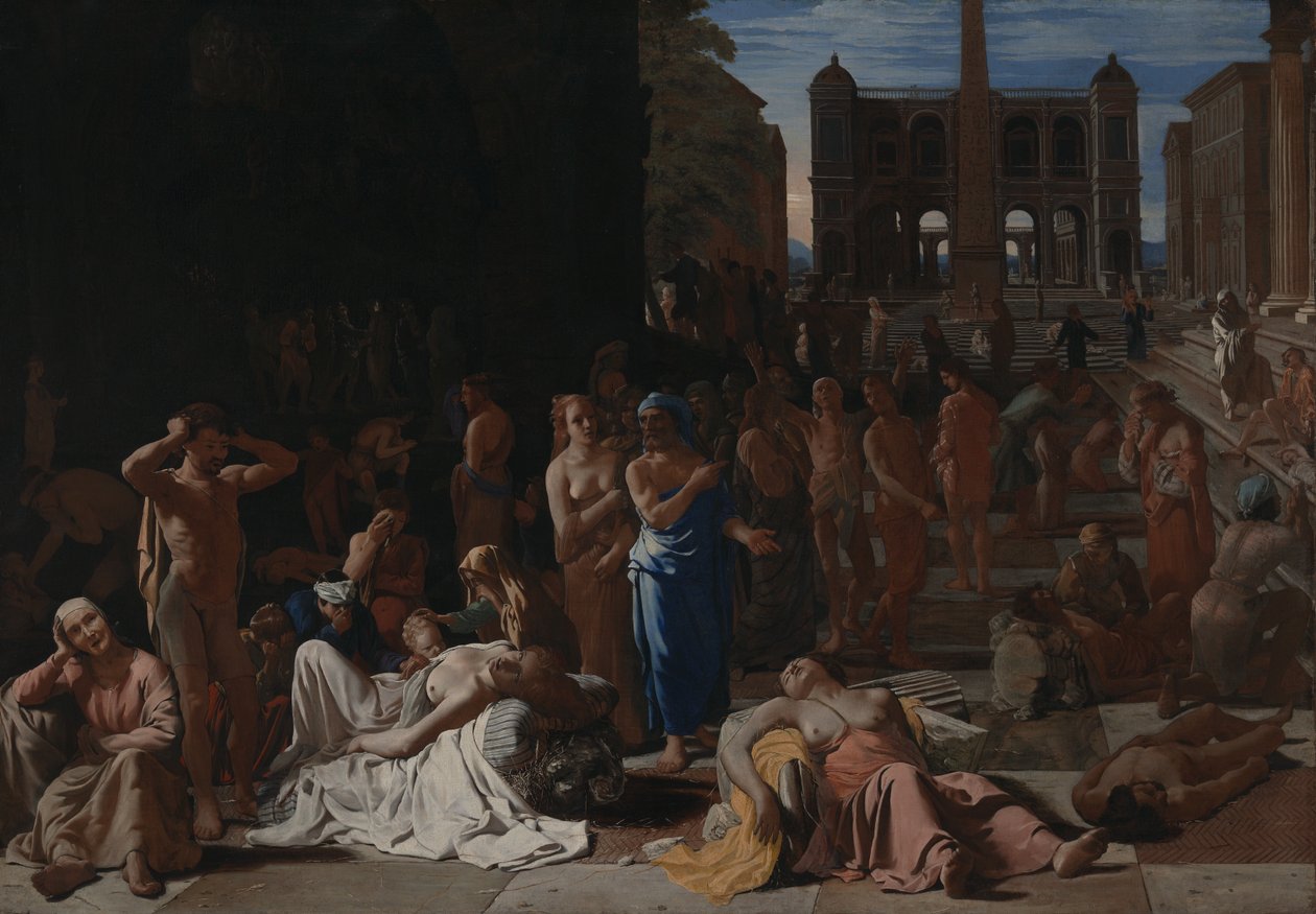 Pest i en antik by af Michael Sweerts