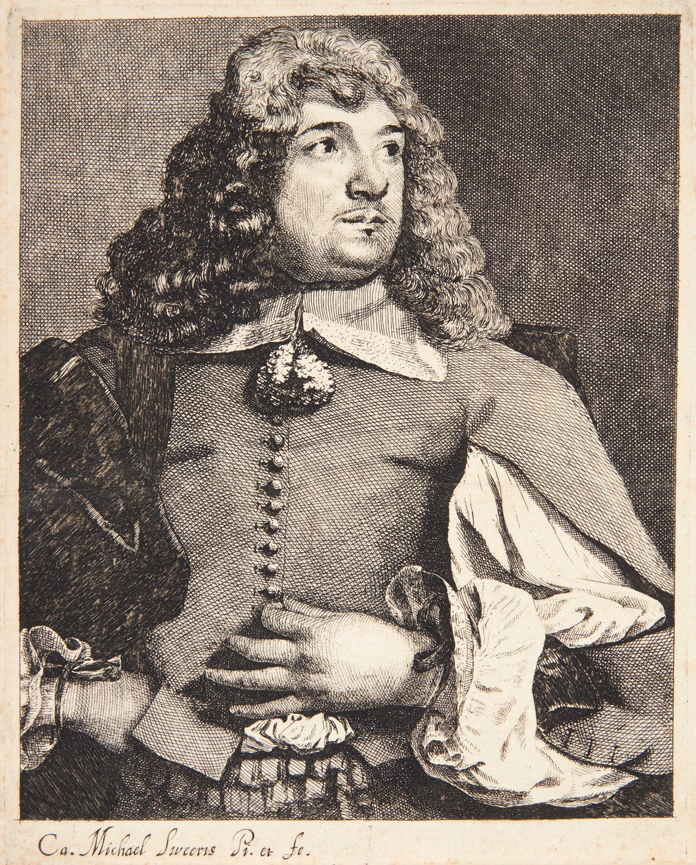 Portræt af en stående mand af Michael Sweerts