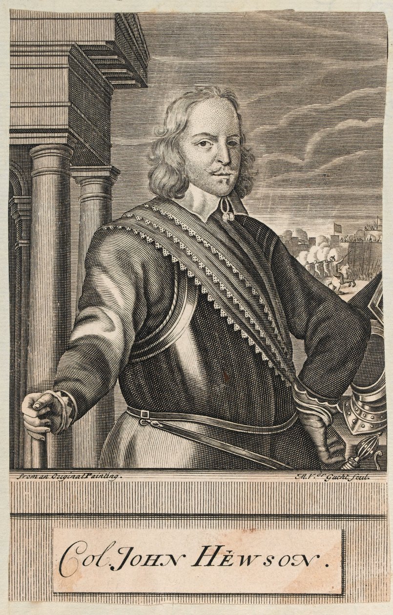 Oberst John Hewson, ca. 1647 (gravering) af Michael Vandergucht