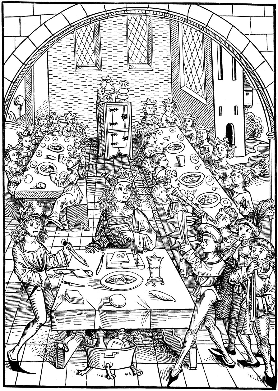 Illustration til bogen Schatzkammer, 1490-1491 af Michael Wolgemut