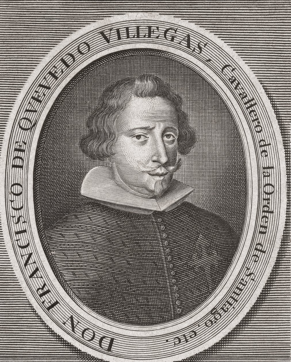 Francisco Gómez de Quevedo og Santibáñez Villegas. af Michael van der (after) Gucht