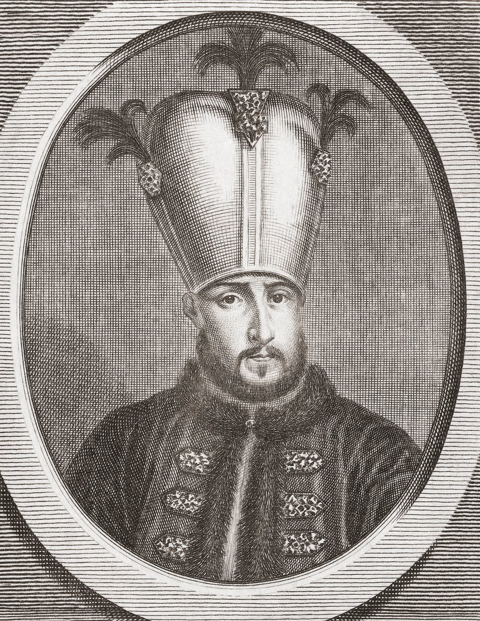 Ahmed III, Sultan fra Det Osmanniske Rige af Michael van der Gucht