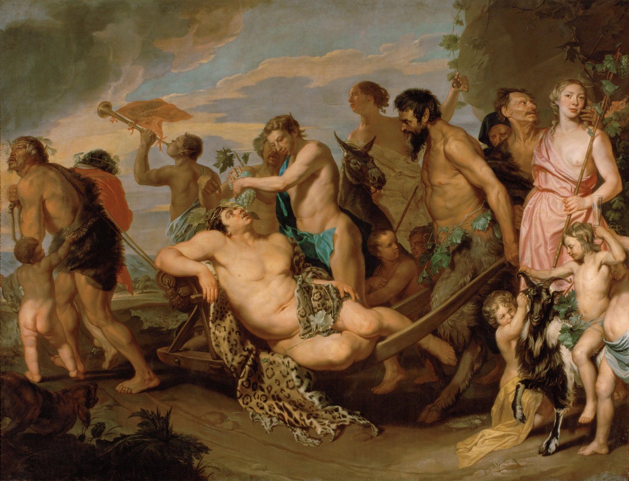 Bacchanalia, før 1659 (olie på lærred) af Michaelina Wautier