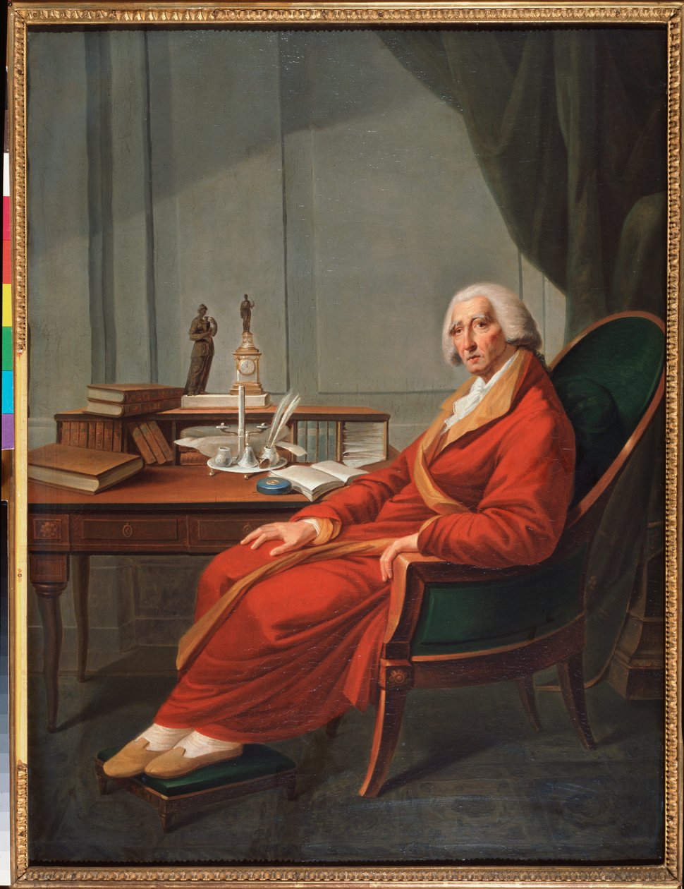 Portræt af den kejserlige kansler i Rusland, grev Ivan Osterman (1725-1811) (portræt af den kejserlige kansler af Rusland, grev Ivan Osterman) - Maleri af Michail Fyodorovich Volnov (1759-1826), olie på lærred af Michail Fyodorovich Voinov
