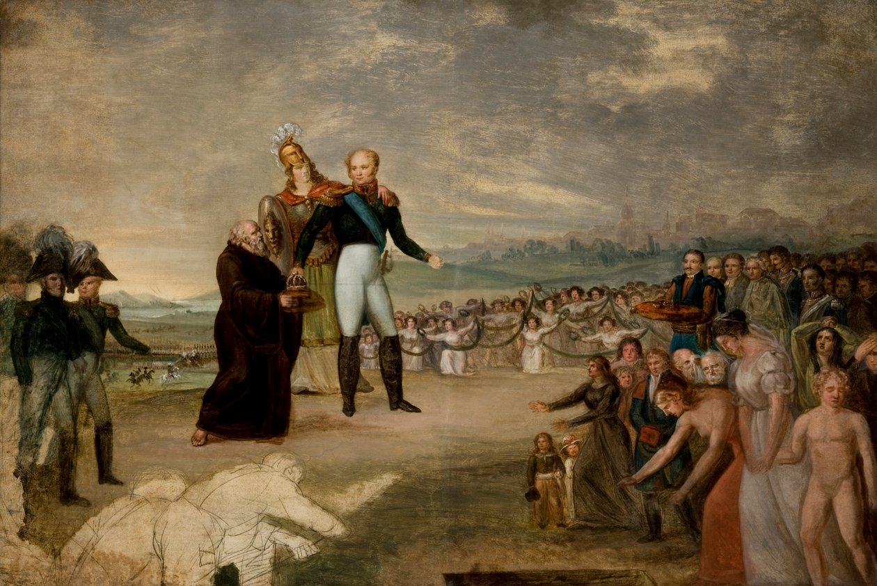 Alexander I kronet konge af Polen (olie på lærred) af Michal Stachowicz