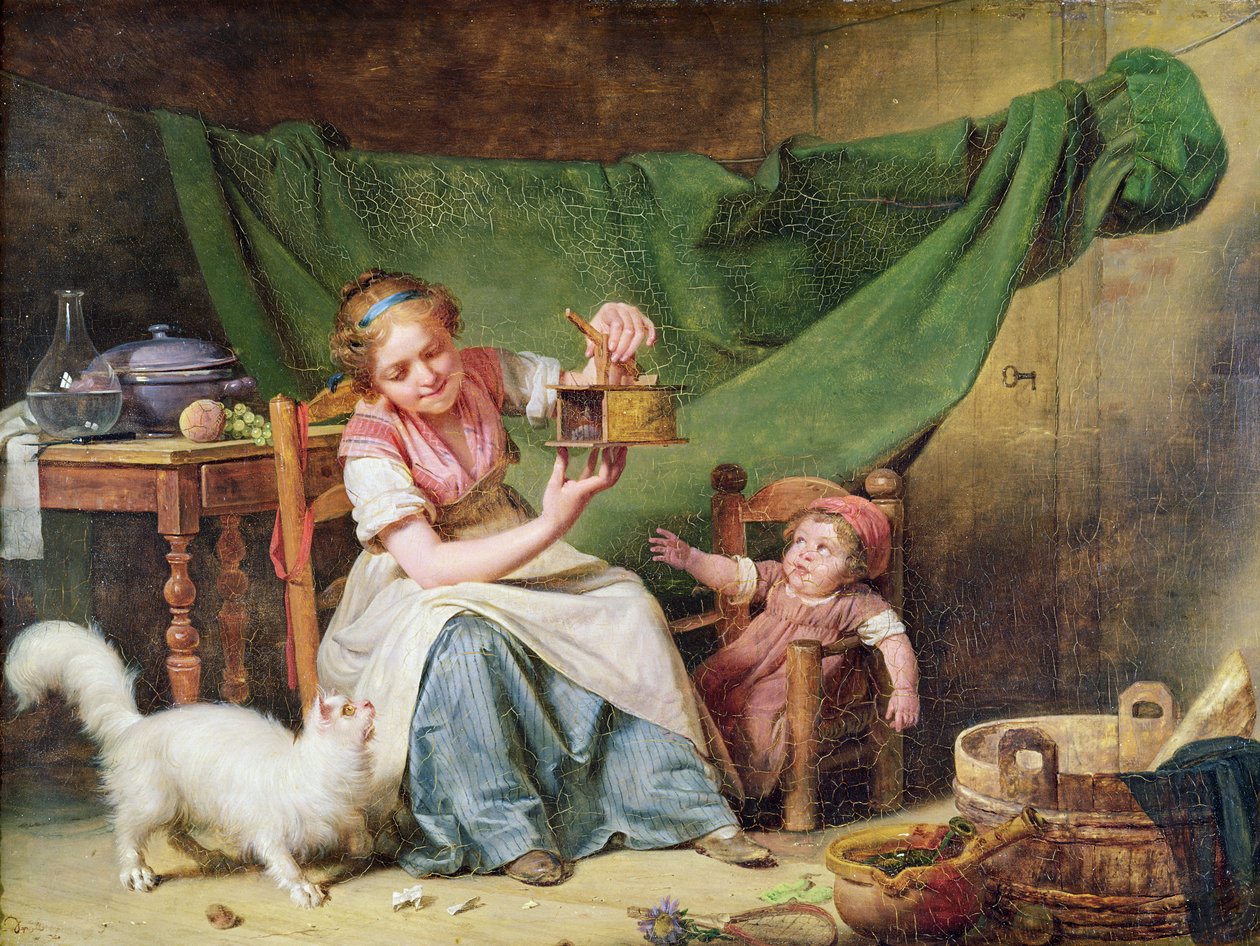 Kvinden og musen, c.1798 af Michel Martin Drolling