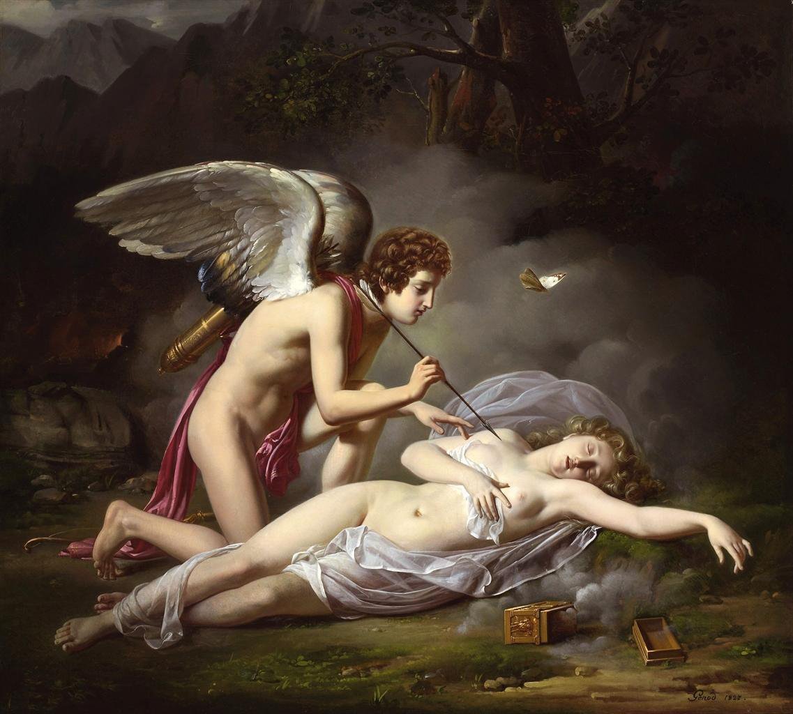 Amour og Psyche af Michel Philibert Genod
