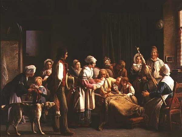 Oldefædres fødselsdag, 1837 af Michel Philibert Genod