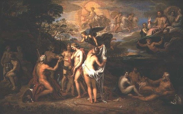 The Judgment of Paris (olie på lærred) af Michel (attr. to) Corneille
