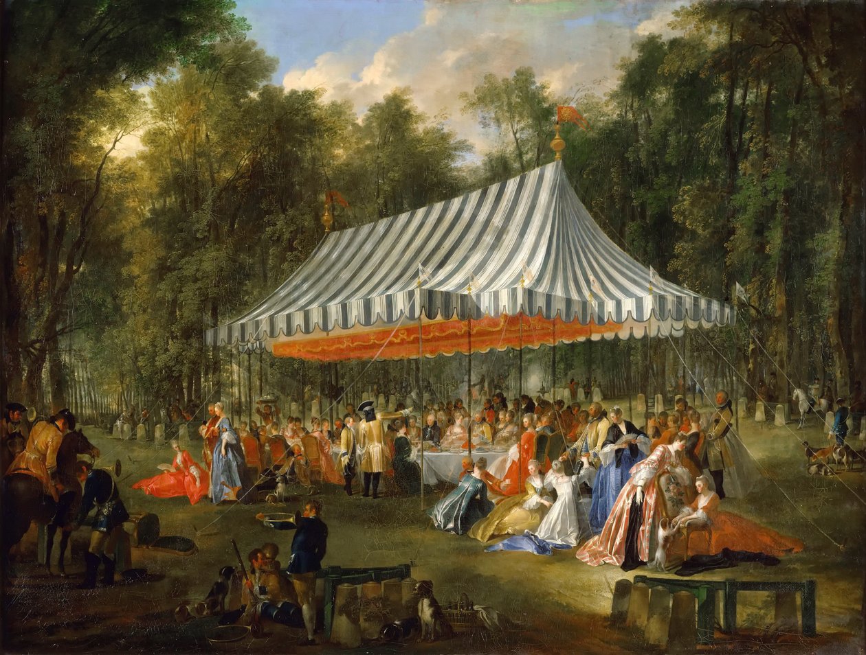 Fejring af prins Louis François de Conti til ære for Charles William Ferdinand, Heredi af Michel Barthelemy Ollivier