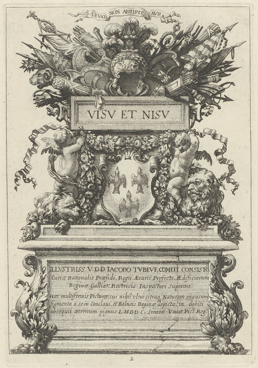 Frontispice af Michel Dorigny, after Simon Vouet