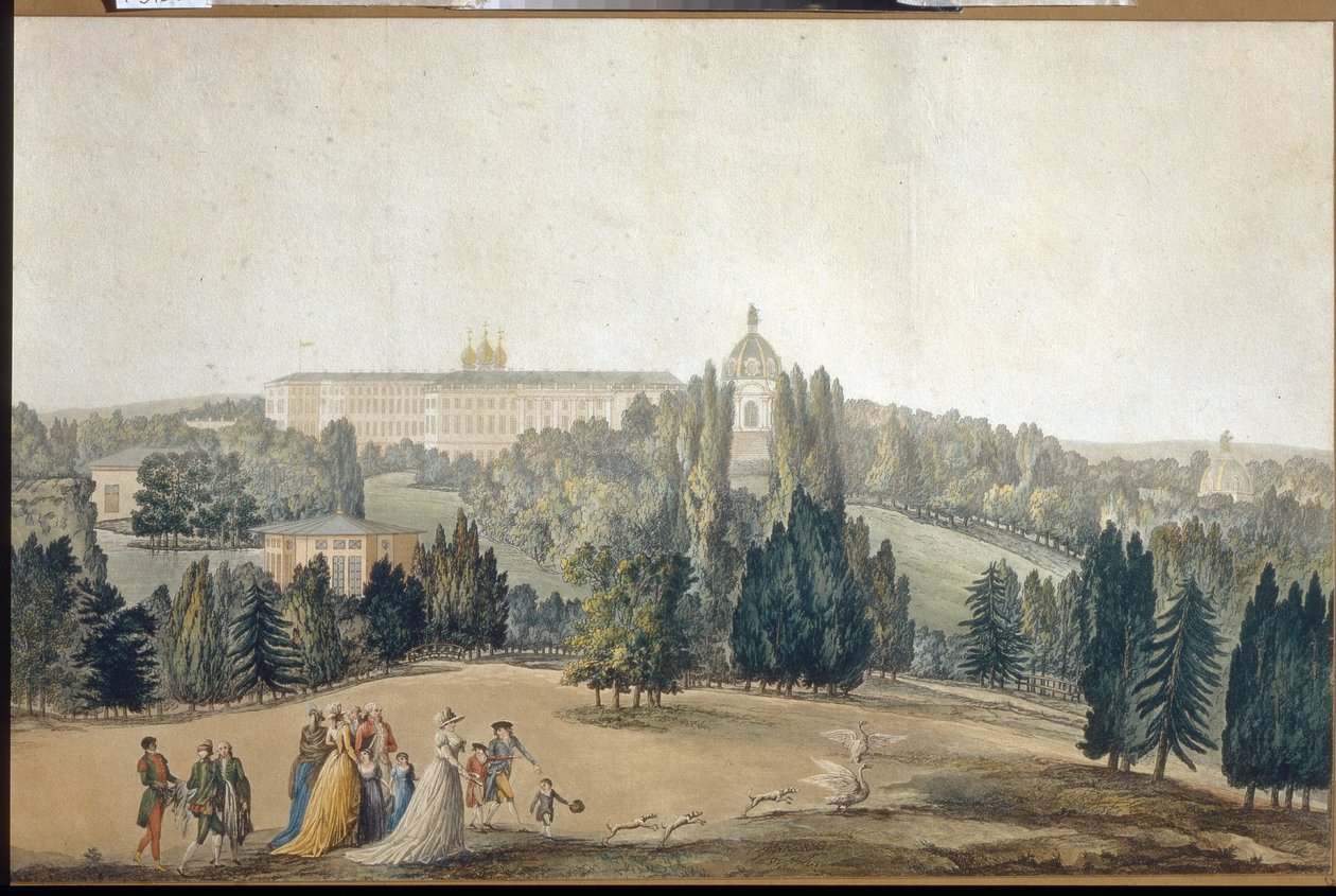 Udsigt over Tsarkoye Selo (Sankt Petersborg). Kejserinde Catherine II